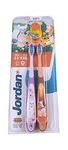 Jordan Step 3 Kids Toothbrush, 6-9 Years, Soft Bristles, Bpa Free (Pack Of 2, 6-9 Years - Orange & Purple) - Manual