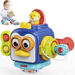 BLiSS HUES Montessori Busy Cube for Toddlers 1-3 Years | 6-in-1 Sensory Activity Cube | Fine Motor Skills Learning Toy | Travel Toy for Babies 12+ Months | Educational Gift for Boys & Girls