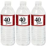 Big Dot of Happiness We Still Do - 40th Wedding Anniversary - Anniversary Party Water Bottle Sticker Labels - Set of 20