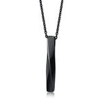 TempBeau Necklace for Women Men Gifts : Mobius Pendants Couple Matching Stainless Steel Black with 60cm Chain Jewelry Gift Valentine's Thanksgiving Wedding Day Birthday