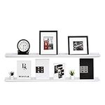 WELLAND 48-inch Vista Photo Ledge Picture Display Wall Shelf Gallery, Set of 2, White