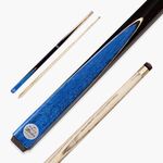 BAIZE MASTER Silver Series 48 Inch BLUE CONQUEST 2pc Junior Pool Cue or Kids Snooker Cue with Ash Shaft and 9.5mm Layered Tip (Blue)