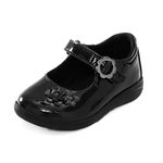 Stride Rite Girl's Holly-Adaptable Mary Jane Flat, Black Patent, 6.5 Toddler