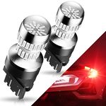 AUXITO 2024 Upgraded 3156 3157 LED Bulbs Red for Tail Lights, 400% Brighter 3056 3057 3047 4057 4157 LED Bulbs for Tail Lights, Stop Lights, Brake Lights, Brilliant Red, Pack of 2