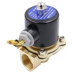 Baomain 3/4 inch Brass Electric Solenoid Valve Water Air N/C Valve AC 220V 2W-200-20