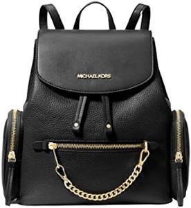 Michael Kors Jet Set Medium Pebbled Leather Backpack (Black)