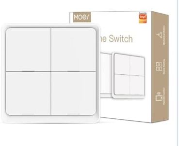 MOES Scene Switch, ZigBee Wireless 12 Scene, Mechanical Push Button Battery Powered, Smart Home Automation Scenario Switch for Tuya Smart Devices, Requires ZigBee Gateway, White