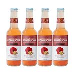 Kombuchai Hibiscus Ginger Sparkling Probiotic Drink |Pack of 4 | 270 Ml Each| Low Sugar | Raw, Unfiltered and Unpastuerized | Anti-Oxidant | Fermented Kombucha | No Added Colors or Preservative |Improves Immunity