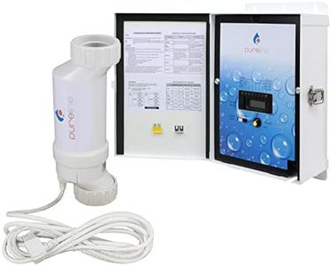 Pureline Crystal Pure Salt System, PL7700, Universal Pool Salt Chlorination System, Includes Control Panel, Salt Cell, 40,000 Gallon