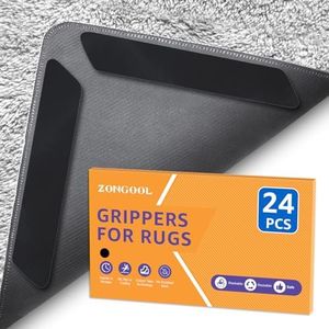 ZONGOOL 24PCS Rug Tape Non Slip Rug Pad Grippers Double Sided Carpet Tape