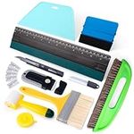 FOSHIO Wallpaper Smoothing Tool Kit, Wallpaper Smoothing Brush, Seam Roller, Paste Brush, Wallpaper Scraper Tool, Wallpaper Tools for Peel and Stick, Contact Paper, Vinyl, Window Film Application Kit