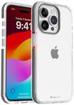 Vaku Luxos® Apex Series Back Cover Case for iPhone 15 Pro Max Metal Frame Camera Bump Scratch Resistant Slim Thin Military-Grade Protection - White