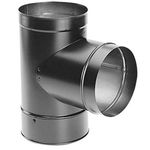 DuraVent 1655 6" Single Wall Stovepipe Tee with Clean-Out Cap