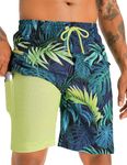 APTRO Men's Swim Trunks with Compression Liner Bathing Suit Quick Dry Swim Shorts MP280 M