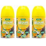 airpure 3 X FRESHMATIC AUTOMATIC SPRAY REFILLS 250ML CITRUS ZING AIRWICK COMPATIBLE, Pack of 3