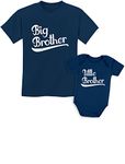 Tstars Big Brother Shirt Little Brother Boys Matching Outfits Brothers Sibling Shirts, Kids Shirt Navy/Baby Navy, Kids Shirt 5/6 / Baby Newborn