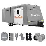 XPORTION RV Cover,Travel Trailer Cover 22-24ft,Camper Cover Waterproof and UV Resistant Camping,Travel Cover with Gutter Jack Cover