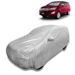 KINGSWAY® 100% Waterproof Car Cover SilverTech Compatible with Toyota Innova Crysta (2015-2021), Mirror and Antenna Pockets, Inner Soft Cotton Lining for UV Scratch Protection