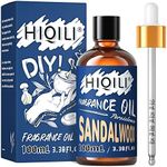 HIQILI Pure Sandalwood Fragrance Oil for Diffuser Home Scents Candle Soap Making DIY 3.38 Fl Oz Halloween Thanksgiving