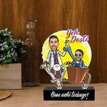 ZOCI VOCI Rakshabandhan Gifts Personalized Toony Caricatures | Best Rakhi Gift for Brother, Sister, Cousins | Funny Photo Frame Caricature Standees for your Siblings (Jay Veeru)