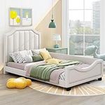 Twin Upholstered Bed with Headboard