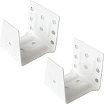 2pcs 1.5 inch Center Support Bracket White Color Head Track Holder Bracket for Window Venetian Blinds Headrail Measured APX 1-7/16" x 1-5/8"(37x41mm)