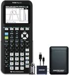 Texas Instruments TI-84 Plus CE Graphing Calculator, Black | Color Screen, Built-in Apps, Included Software, Test-Permitted, for Math, Science and Finance | Signature Series Power Bundle