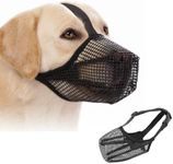 Dog Muzzle with Mesh Cover, Large Size, Black (S)