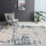 ASIinnsy Mordern Abstract Rug Soft Washable Carpet Non-Slip Area Rug for Living Room Bedroom Indoor Home Decor Medium Pile Floor Mat (Abstract Blue, 160 * 200cm)