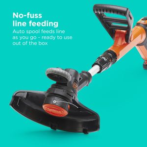 BLACK+DECKER Cordless Grass Trimmer 28cm – POWERCONNECT Strimmer