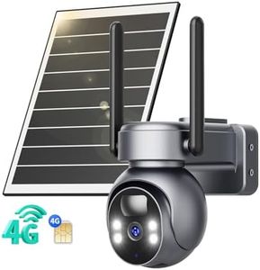 LIWAN 4G LTE Cellular Security Camera Wireless Outdoor (Includes SIM Card), No WiFi Solar Security Camera Outdoor, 360° Full Cover, 2K Color Night Vision, 2 Way Talk, PIR Motion & Siren Alerts