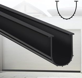 Gaahing Garage Door Bottom Seal Strip, 16.4 FT U-Shaped Replacement Weather Stripping, Impact Buffer Sealing Weatherstrip, Fits 5/16" T-End Double Track