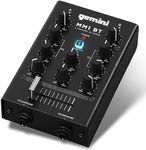 Gemini Sound MM1BT Bluetooth Professional Audio 2-Channel Dual Mic Input Stereo 2-Band Rotary Compact DJ Podcast Mixer with Cross-Fader and Individual Gain Control