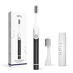 Seago Battery Electric Toothbrush with 2 Brush Heads, Travel Electric Toothbrush Portable Toothbrush, Sonic Electric Toothbrush for Adults and Kids, Battery not Included, SG2102 (Black)