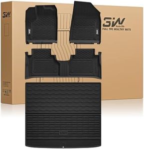 3W Floor Mats & Cargo Liner Fit Nissan Murano 2025 2026, All Weather TPE Non-Slip Custom Fit Floor Liners Set for Murano, Heavy Duty Automotive Protection Full Set Car Mats & Trunk Mat, Black
