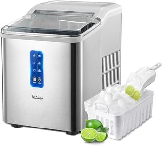 Yabano Macchina del Ghiaccio, 12 kg macchina ghiaccio casa, S/L Dimensioni Ghiaccio, Macchina per il Ghiaccio Silenzioso, Ice Maker per Casa/Bar, senza BPA, in Acciaio inossidabile