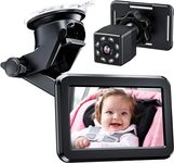 Itomoro Back Seat Baby Car Camera with HD Night Vision Function Car Mirror Display, Reusable Sucker Bracket, Wide View, 12V Cigarette Lighter, Easily Observe the Baby’s Move