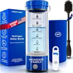 Hydrogen Water Bottle Generator Large Set - Water Ionizer Machine for Home - Molecular Hydrogen Water Machine with Glass Water Bottle, Pill Organizer, Cleaning Brush - Glass Hydrogen Water Generator