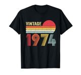 Vintage 1974 50th Birthday Gift Men Women 50 Years Old T-Shirt