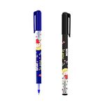 WIN Te Amo Ball Pens | 20 Pens (10 Blue Ink & 10 Black Ink) | Stylish Printed Body with Angel & Hearts | 0.7 mm Tip | Pens for Writing | Comfortable Grip | Students & Exams | Partner for Kids