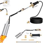 Propane Torch Weed Burner, High Output 1,800,000 BTU Weed Torches for Outside with 9.8FT Hose, Self Igniter and Adapter, Heavy Duty Blow Torch for Weeding, Road Marking, Roof Asphalt, Snow Melting