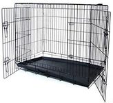 YML 42-Inch 2-Door Heavy Duty Dog Crate, Black