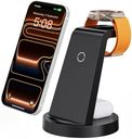 3 in 1 Charging Station for iPhone, Wireless Charger for iPhone 17 16e 16 15 14 13 12 11 X Pro Max & Apple Watch - Wireless Charging Station for AirPods 4 3 Pro