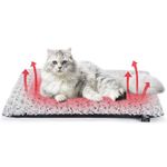 HAPPY HACHI Self Heating Cat Bed, 60 * 45CM Heated Cat Pad Blanket, Electric-Free Soft Warm Self Heating Pet Pad, Washable Self Warming Dog Bed Mat for Indoor Cats Kitten Puppy