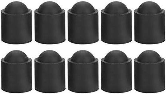 OUKENS Cabezal de Taco de Billar, 10 Piezas, Tapa de Goma con Punta de Taco de Billar, Tacos de Billar, Accesorio de Tapa Protectora(Negro)