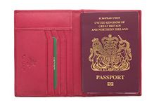 VISCONTI Polo Collection Leather Passport Holder RFID Blocking 2201 Fuchsia