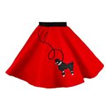 Hip Hop 50s Shop Poodle Skirt for Girls Size Medium 7/8/9 Red