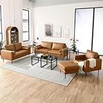 Modern Air Leather Sofa Couch, 4-Pi