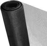 Stockroom Plus Replacement Adjustable Fiberglass Window Screen Mesh Roll for Patio, Windows, Sliding Doors (Black, 48 x 236.2 Inches)