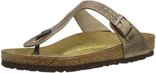 Birkenstock Gizeh Unisex Thong Sandals, Birko-Flor, Brown, 9 US Women Narrow/7 US Men Narrow